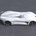 White Sleek Sports Car Featuring Futuristic Aerodynamic Body And Carbon Fiber Grille Design