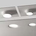 No-frame chamfered gypsum board downlight 3d model