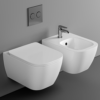 Modern Toilet Wall-mounted Toilet 3d model