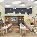 Indoor Playground With Colorful Balloons Wooden Playsets