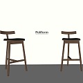 Quiet Ancient Bar Chair Bar Chair 3d model