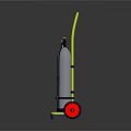 Commercial Gas Cylinder Transport Cart With Yellow Frame And Secure Wheels