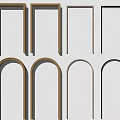 Variety Of Door Frames In Different Shapes And Colors