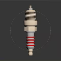Modern spark plug electric spark plug screw hardware 3d model