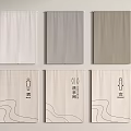 Various Colored Curtains With Simple Patterns And Gender Symbols Design