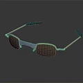 Modern Elegant Jewelry Accessory Featuring Gold Frame Blue Temples And Black Lenses