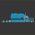 Stylish Blue Model Truck With Detailed Design And Reflective Surface 3d model