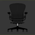 Modern Ergonomic Office Chair Featuring Mesh Backrest Armrests And Rolling Base 3d model