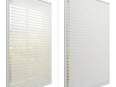 Modern White Venetian Blinds For Window Light Control And Home Privacy 3d model