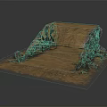 Natural Earth Slope Structure Supported By Rocks With Scattered Stones And Sand Base