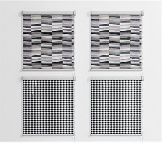 Modern roller shutter curtain fabric curtain 3d model