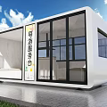 Modern Glass Front Tour Guide Service Reception Desk With Interior Seating Area
