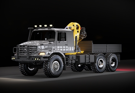 Hyundai Mercedes car crane 3d model