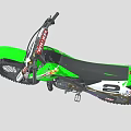 Green Dirt Motorcycle With Number 2 And Pro Taper Handlebars Off Road Tires