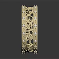 Elegant Golden Metallic Bracelet With Intricate Hollow Design And Decorative Patterns