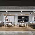 Modern Digital Store Interior With Huawei Products Display Counters And Screens 3d model