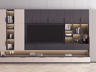 Modern TV Background Cabinet Custom TV Cabinet 3d model