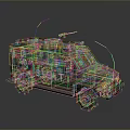 Black SWAT Armored Tank With Roof Mounted Gun Antenna And 801 Number Design