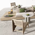 Modern Landscape Seats Outdoor Design With Wooden Structure Green Tree And Round Tables