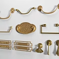 Elegant Brass Drawer Handles With Ornate Patterns For Modern Kitchen Cabinets