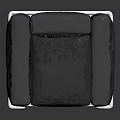 Modern Gray Accent Chair with Metal Frame and Comfortable Cushion Design