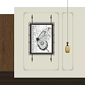 Abstract Painting With Butterfly Pattern In Ornate Frame For Home Wall Art Decor