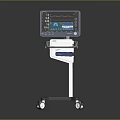 Mobile Medical Monitor Cart With Screen And Control Panel And Wheels