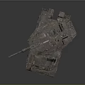 Vintage Military Vehicle Tank Featuring Armored Hull Cannon Tracks And Antennas
