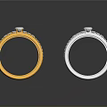 Elegant Shiny Gold And Silver Decorative Rings For Daily Life Accessories