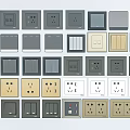 Various Modern Switch Panels With Different Designs And Color Options For Home Use