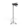 Black Floor Standing Lighting Fixture With Tripod Base For Studio Use 3d model