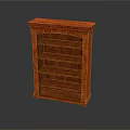 Traditional Solid Wood Bookcase Furniture With Multiple Shelves And Decorative Edges