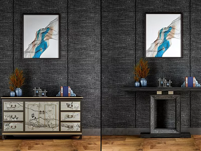 New Chinese-style Side Cabinet Decorative Side Cabinet 3d model