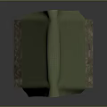 Tent Shaped Furniture With Green Top Cover Brown Textured Sides And Green Cushion Base