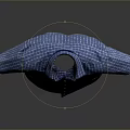 Blue Plaid Short Sleeve Shirt With Classic Collar And Button Front Design