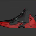 Modern Red And Black Shiny Sneakers With Reflective Upper For Daily Wear