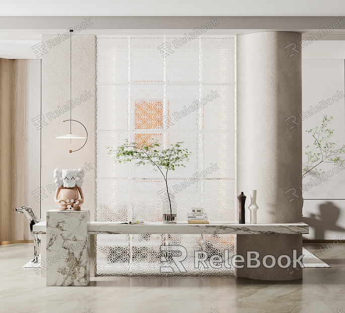 Modern partition glass wall porch partition model