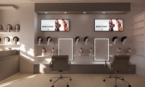 Modern Wig Shop 3d model