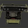 Vintage Mechanical Typewriter With Classic Design And Metal Keyboard Components