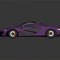 Purple Sports Car With Open Top Modern Sleek Aerodynamic Body Design