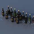 Beer Glass Bottled 3D Model 152018 3d model