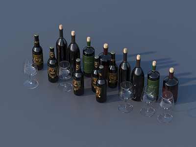 Beer Glass Bottled 3D Model 152018 3d model