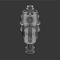 Futuristic Sci-Fi Weapon With Mechanical Structure Metallic Texture And Detailed Components 3d model