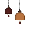 Small glass chandelier bar lamp 3d model
