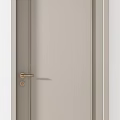 Wooden Hinged Doors With Decorative Patterns And Classic Interior Design Styles 3d model