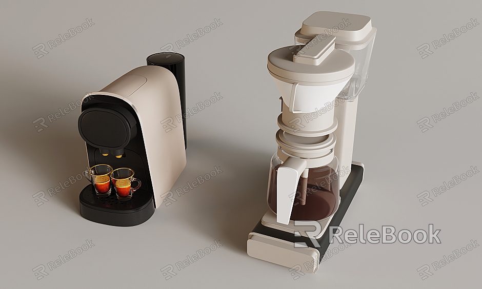 Kitchen appliances Modern coffee machine model