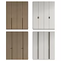 Modern Wardrobe Designs with Brown and Gray Sliding Doors and Minimalist Panel Design