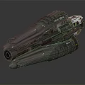 Futuristic Sci-Fi Spaceship 3D Model Design With Streamlined Metallic Body Detailed Cockpit And Engines
