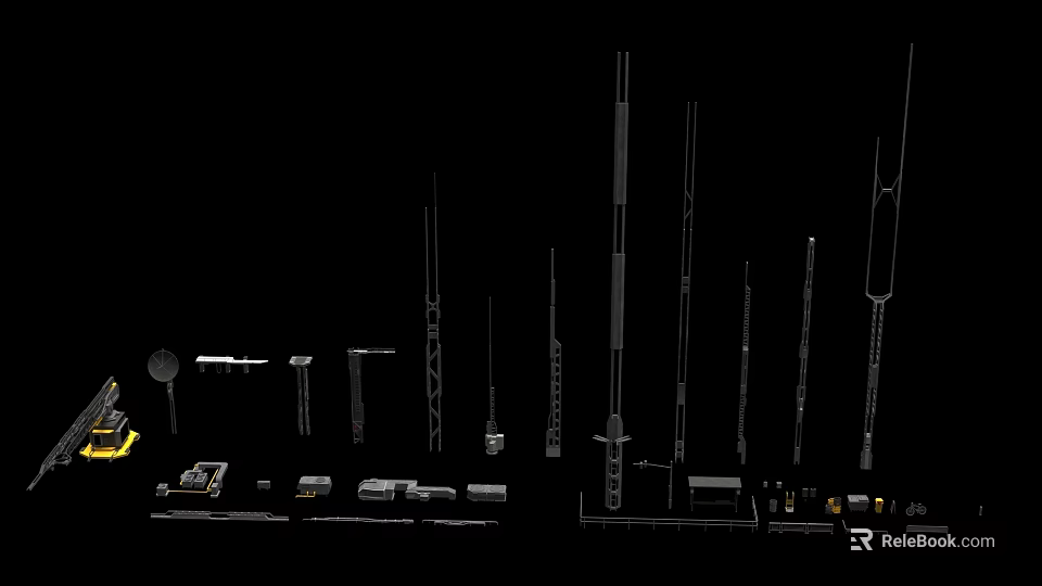 Future Architecture Featuring Sleek Tall Towers And Modular Structural Designs 3d model 
