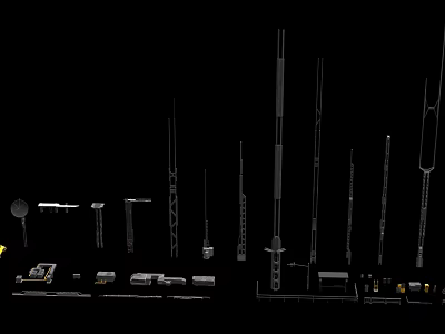 Future Architecture Featuring Sleek Tall Towers And Modular Structural Designs 3d model